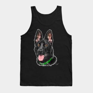 Black German Shepherd Dog Loyal Obedient Fearless Tank Top